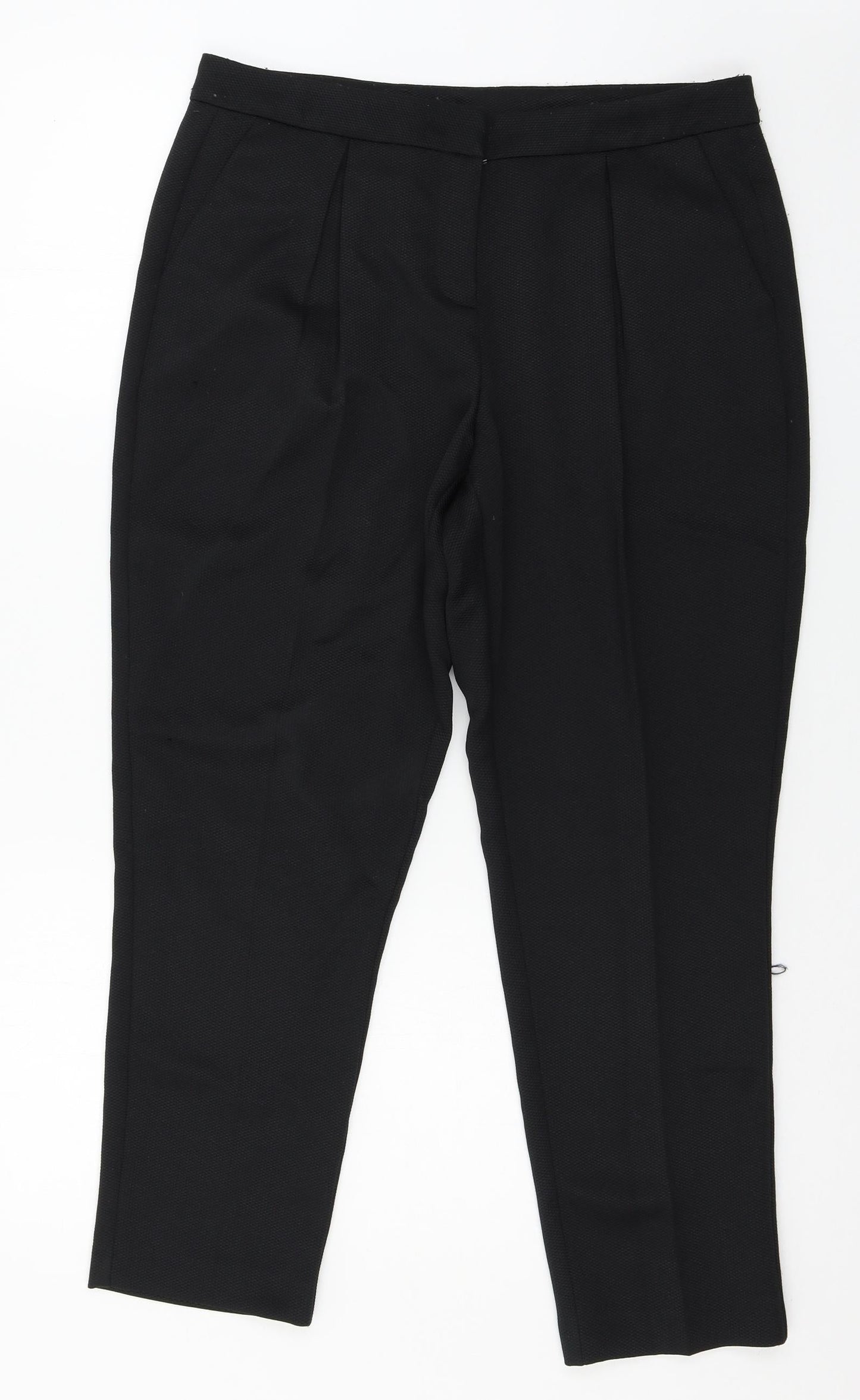 Preworn Womens Black   Trousers  Size 12 L25 in