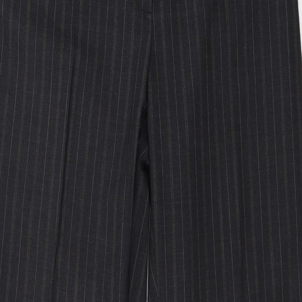 Rosner Womens Black Striped  Trousers  Size 12 L30 in