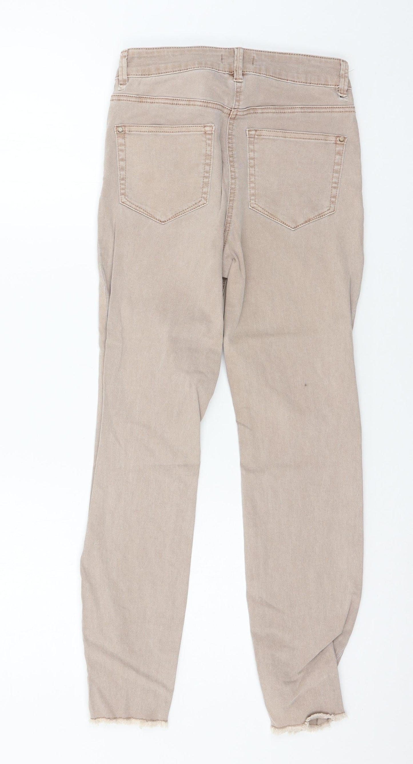 Matalan Womens Pink  Denim Skinny Jeans Size 8 L25 in - Distressed