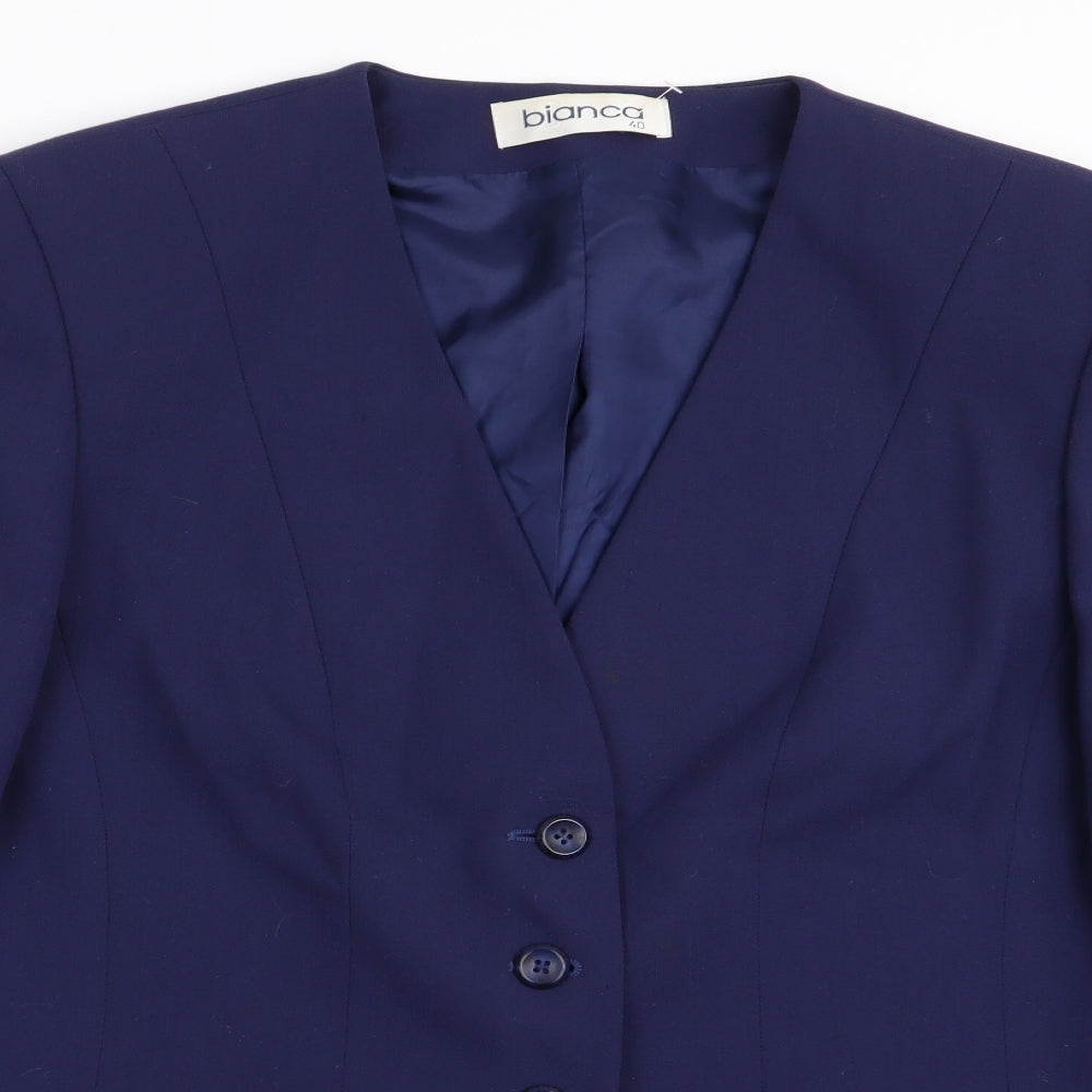 Bianca Womens Blue   Jacket Blazer Size 12