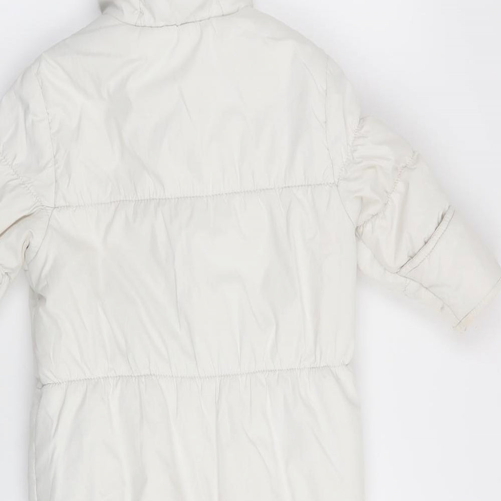 onme Girls White   Basic Coat Coat Size 6-9 Months  - all in one coat