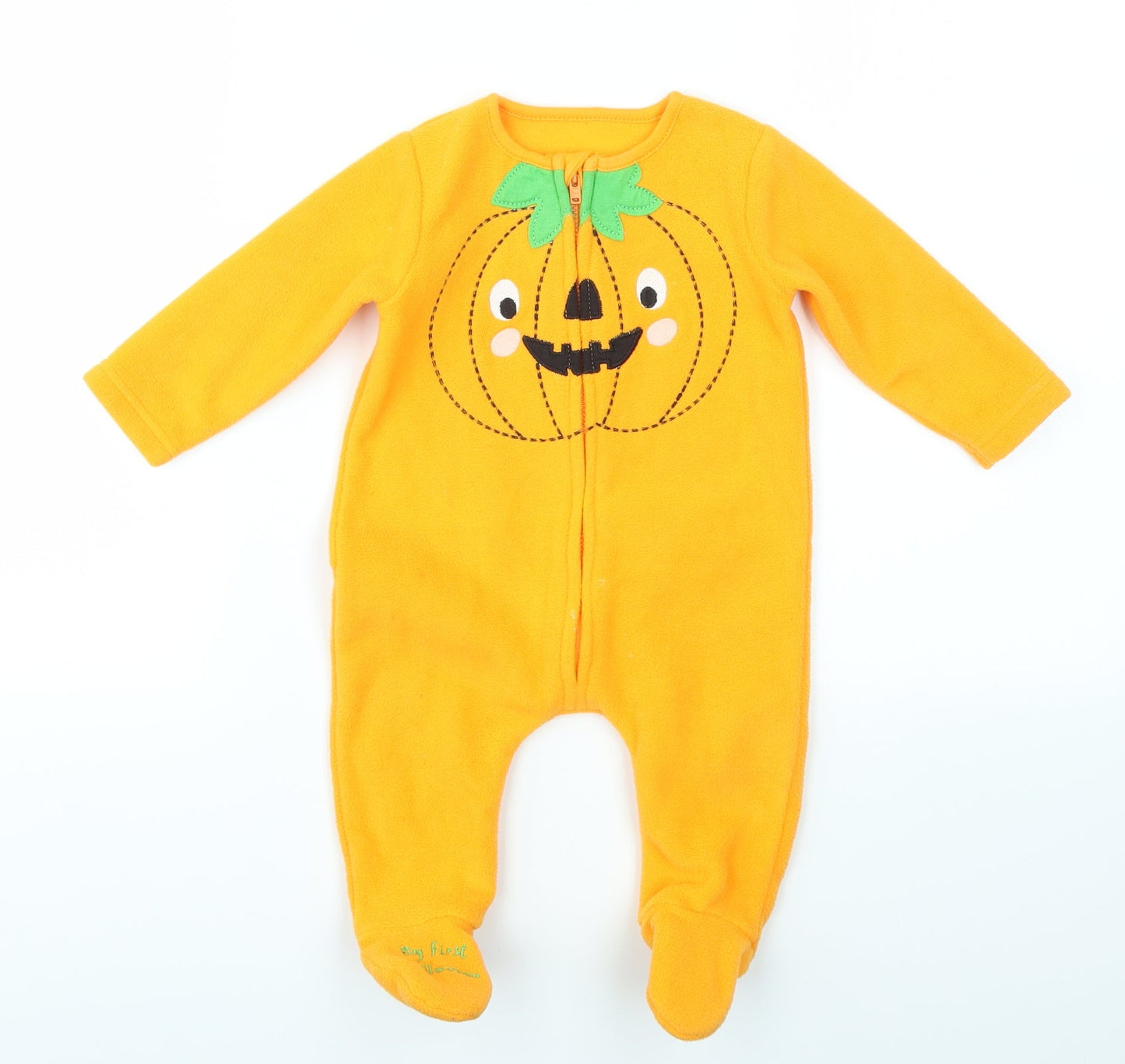 Nutmeg Boys Orange Geometric  Babygrow One-Piece Size 3-6 Months