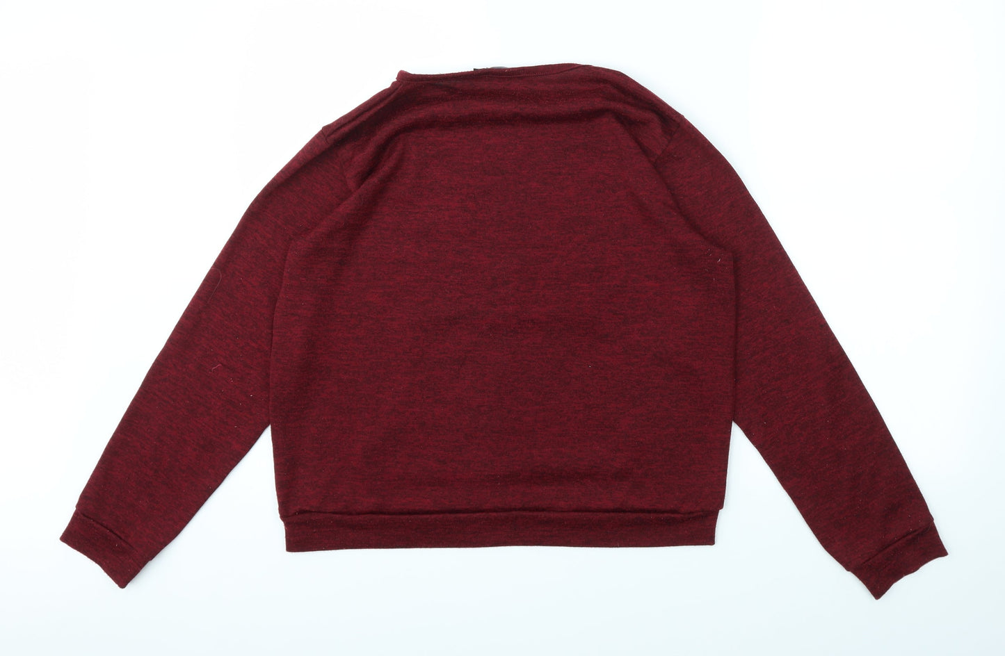Boohoo Womens Red   Pullover Jumper Size L