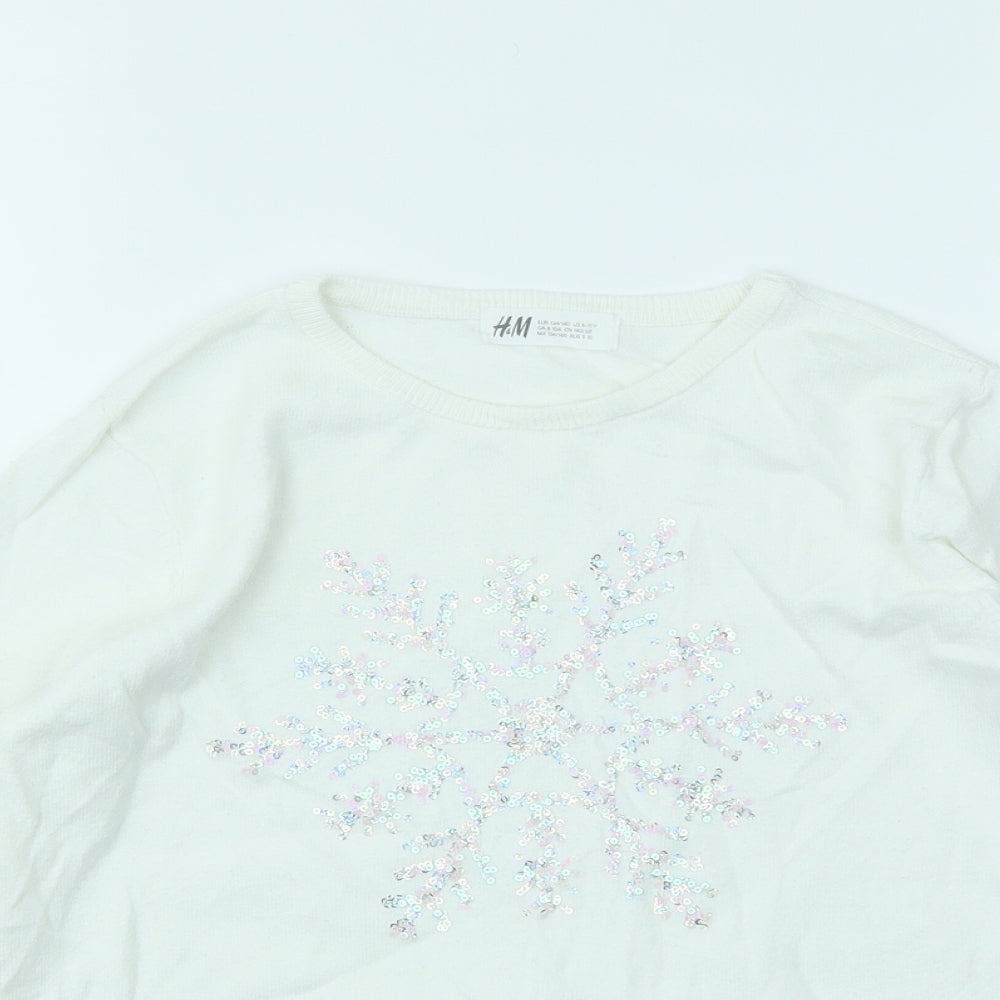 H&M Girls Multicoloured   Pullover Jumper Size 9-10 Years