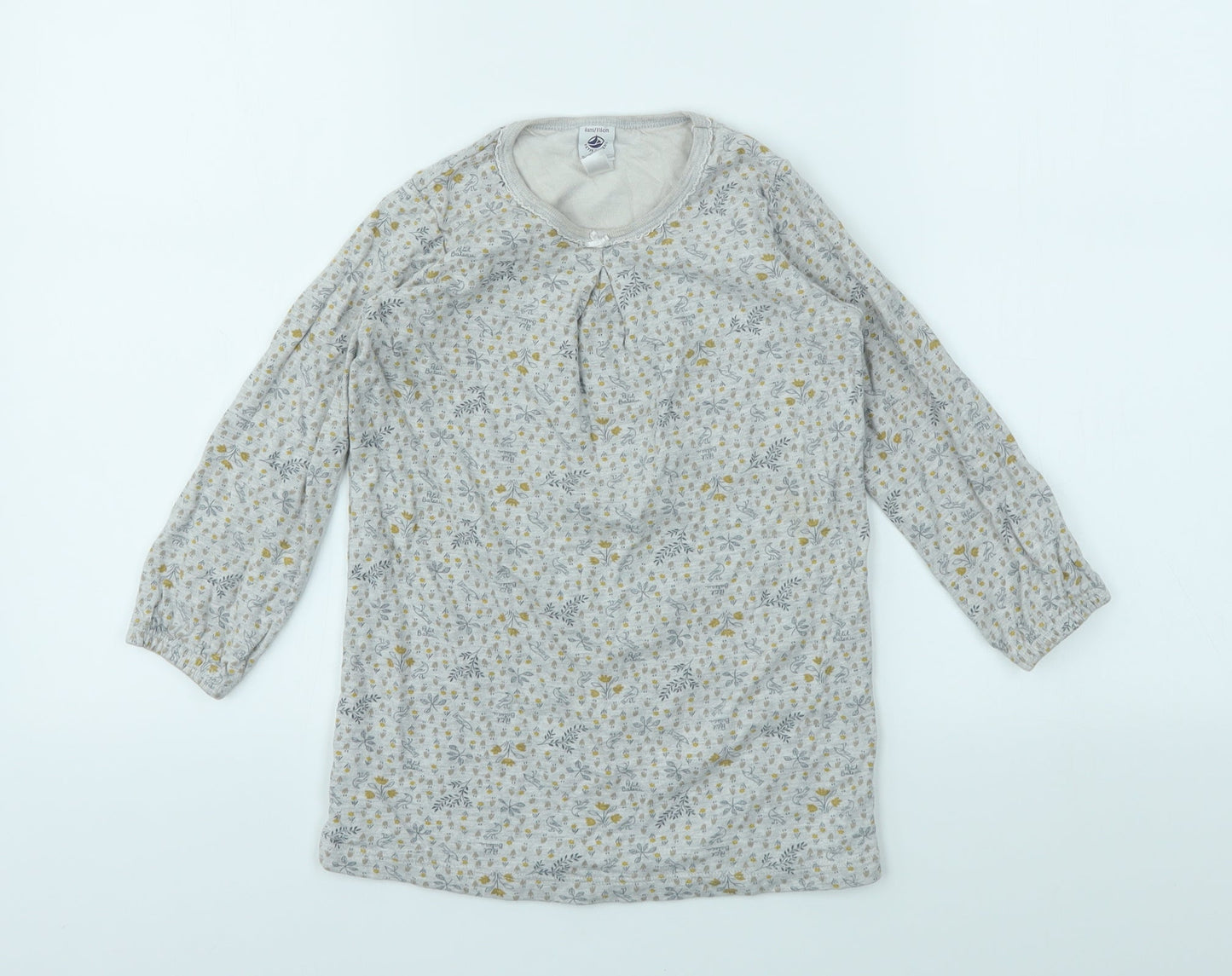 PRETT BATEAU Girls Ivory Floral  Fit & Flare  Size 6 Years