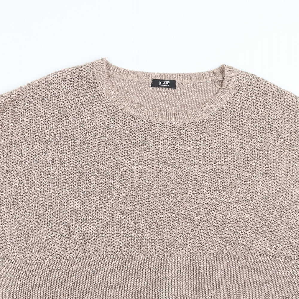 Fairway & Greene Womens Beige  Knit Pullover Jumper Size 16