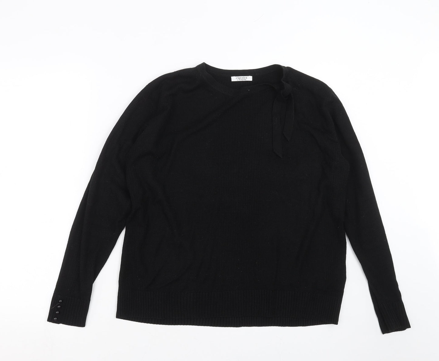 BERKETEX Womens Black  Knit Pullover Jumper Size 10