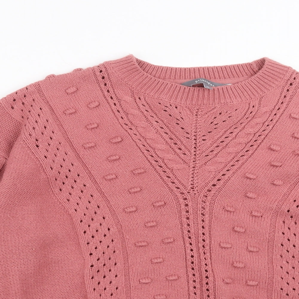 Principles Womens Pink  Knit Pullover Jumper Size 14