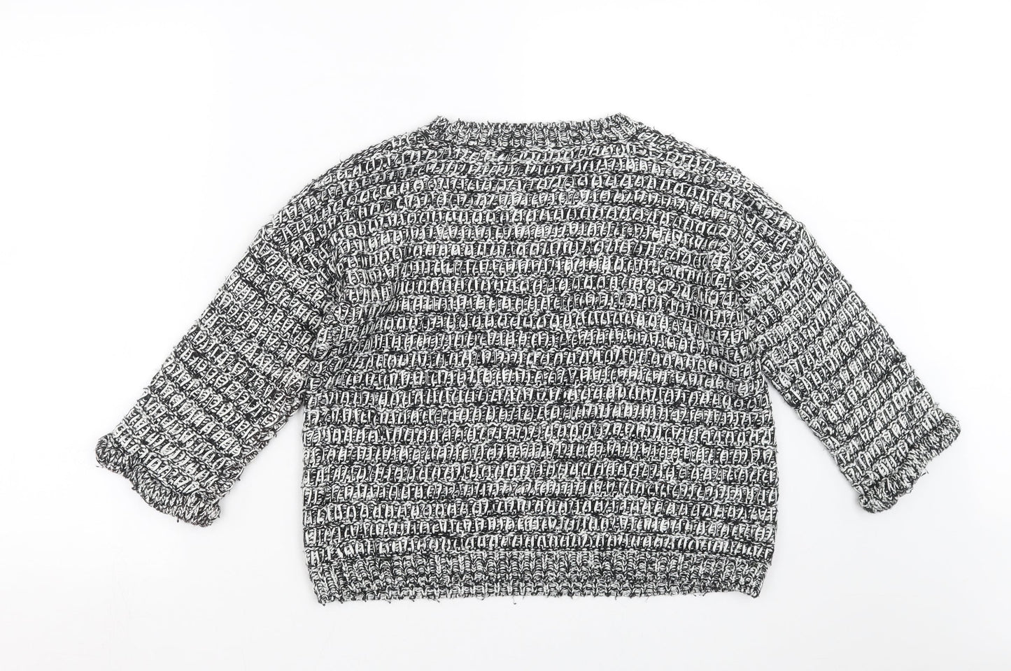 Topshop Womens Black  Knit Pullover Jumper Size 8