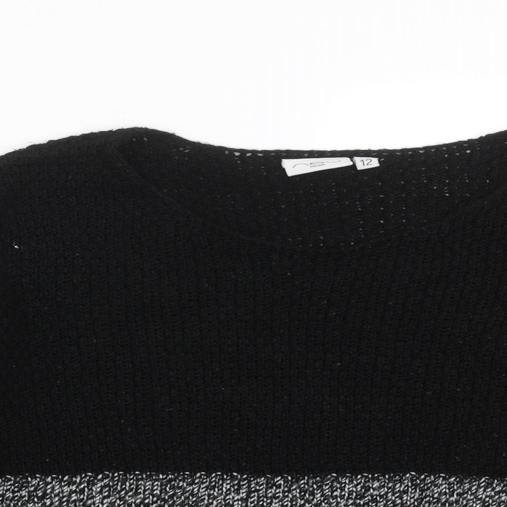 New Look Womens Black  Knit Pullover Jumper Size 12