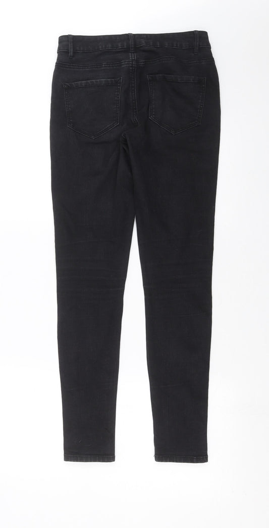 George Womens Black  Denim Skinny Jeans Size 8 L29 in