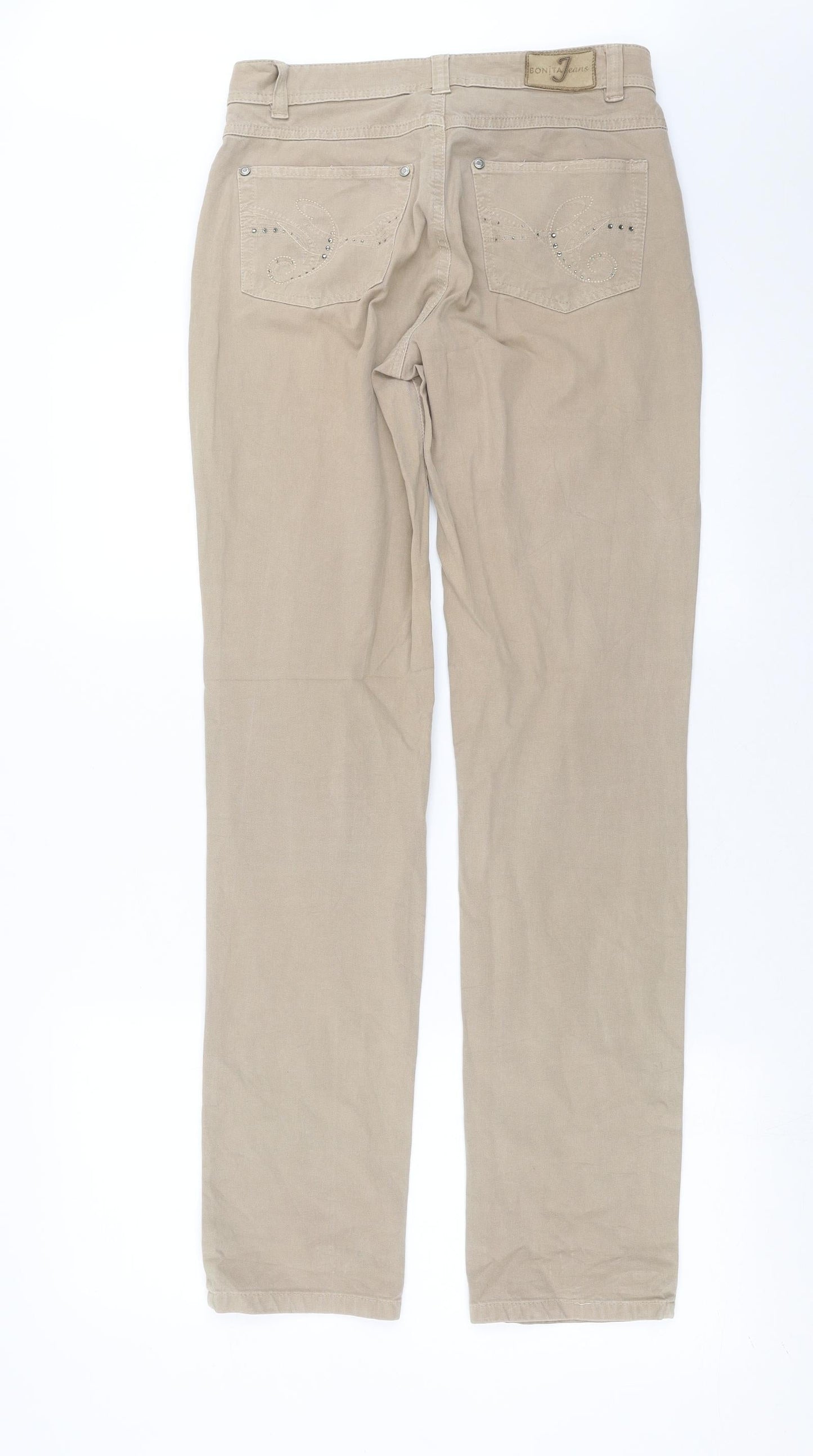 Preworn Womens Beige   Trousers  Size 8 L33 in