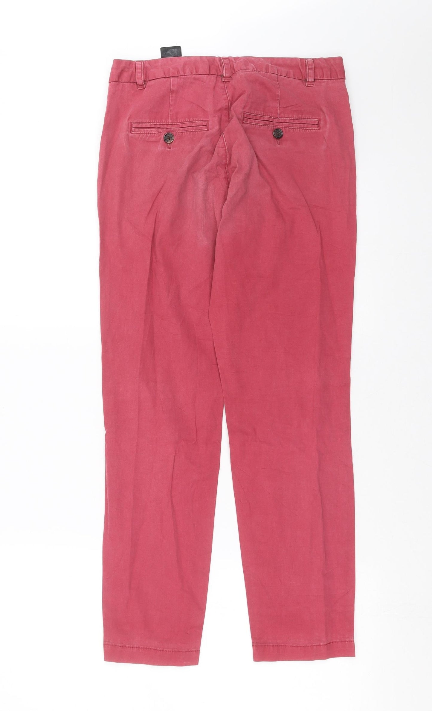 H&M Womens Pink   Chino Trousers Size 8 L27 in