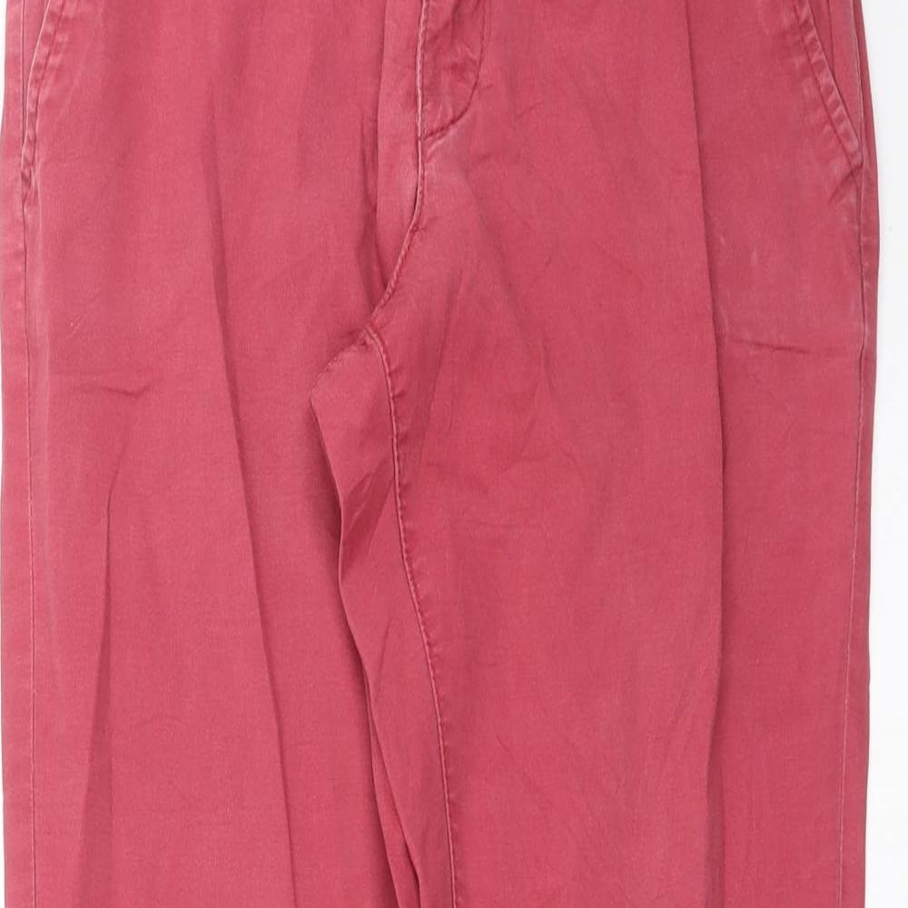H&M Womens Pink   Chino Trousers Size 8 L27 in