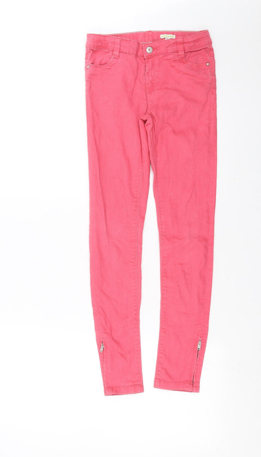 Vertbaudet Girls Pink  Denim Skinny Jeans Size 12 Years