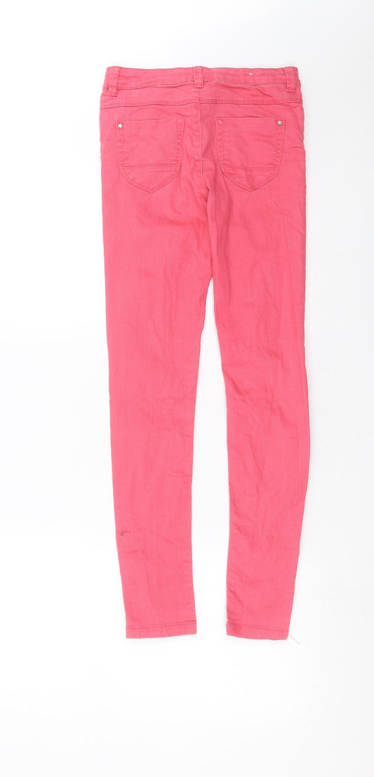 Vertbaudet Girls Pink  Denim Skinny Jeans Size 12 Years