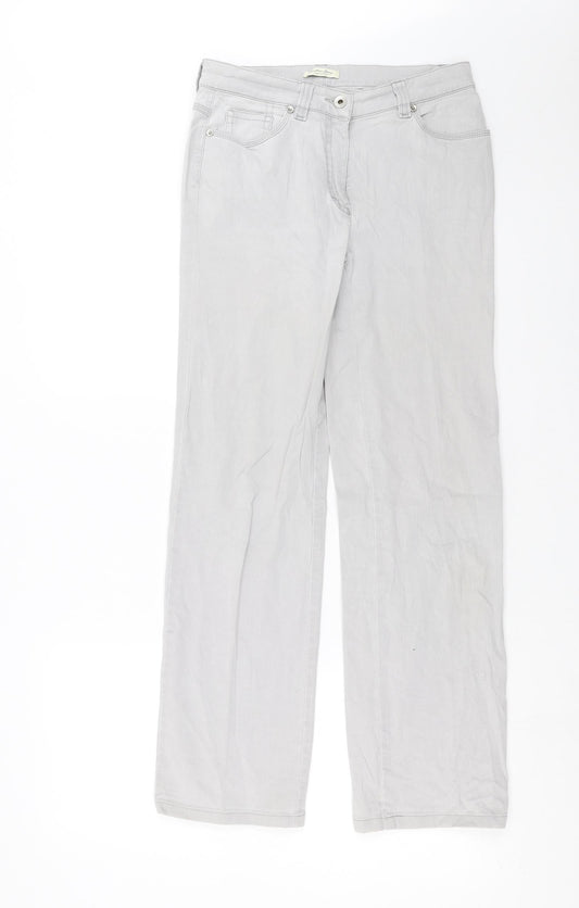 Christian Berg Womens Grey  Denim Straight Jeans Size 12 L28 in