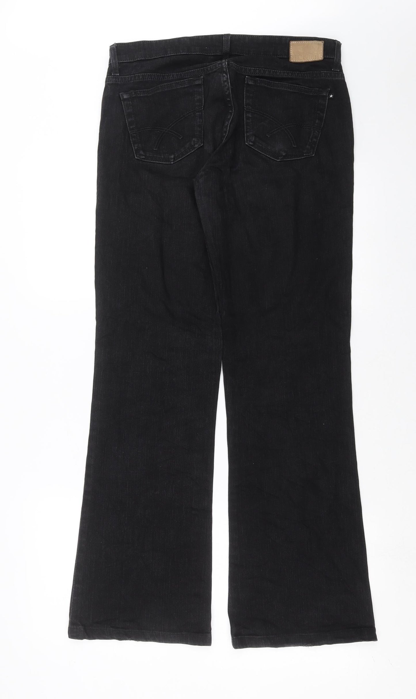 BIG STAR Womens Black  Denim Straight Jeans Size 32 in L31 in