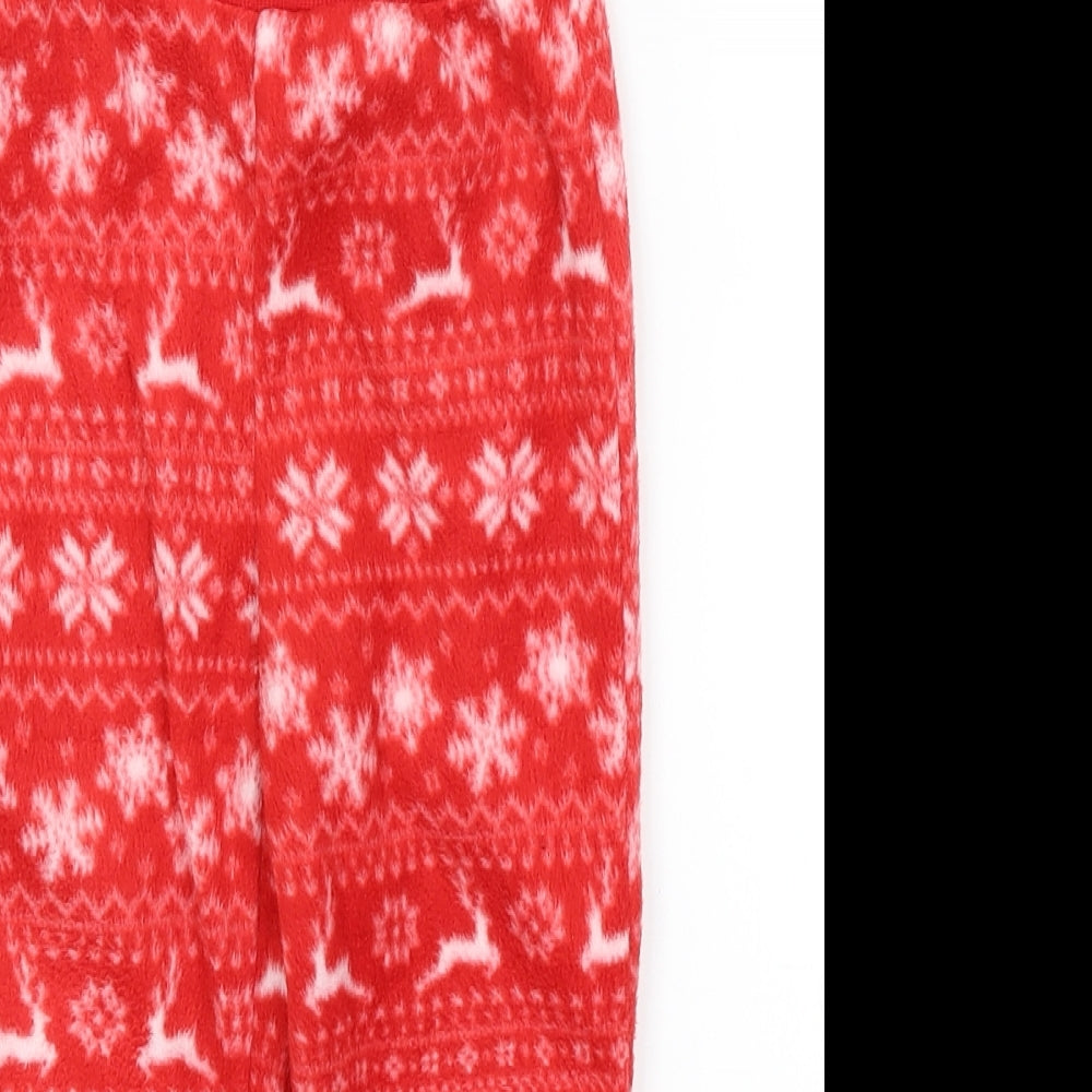 Studio Girls Red Solid  Capri Pyjama Pants Size 4-5 Years  - Christmas