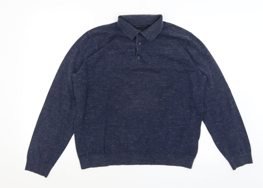 M&S Mens Blue   Pullover Jumper Size L