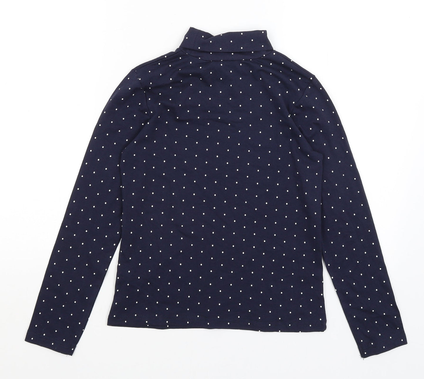Primark Girls Blue Spotted  Basic T-Shirt Size 10-11 Years