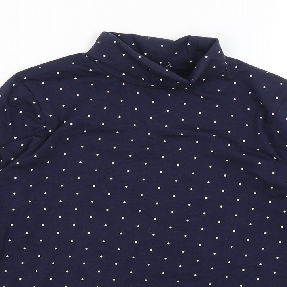 Primark Girls Blue Spotted  Basic T-Shirt Size 10-11 Years
