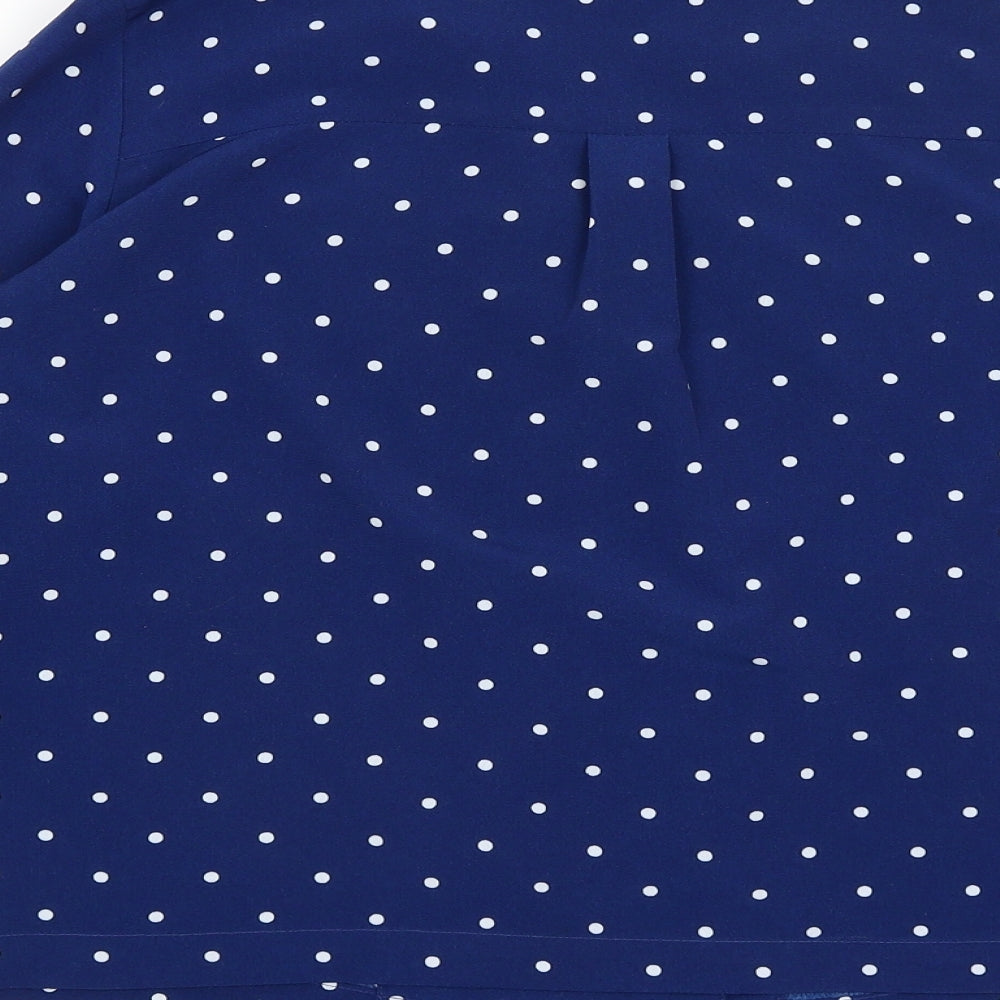 Monki Womens Blue Polka Dot  Jacket Blazer Size S