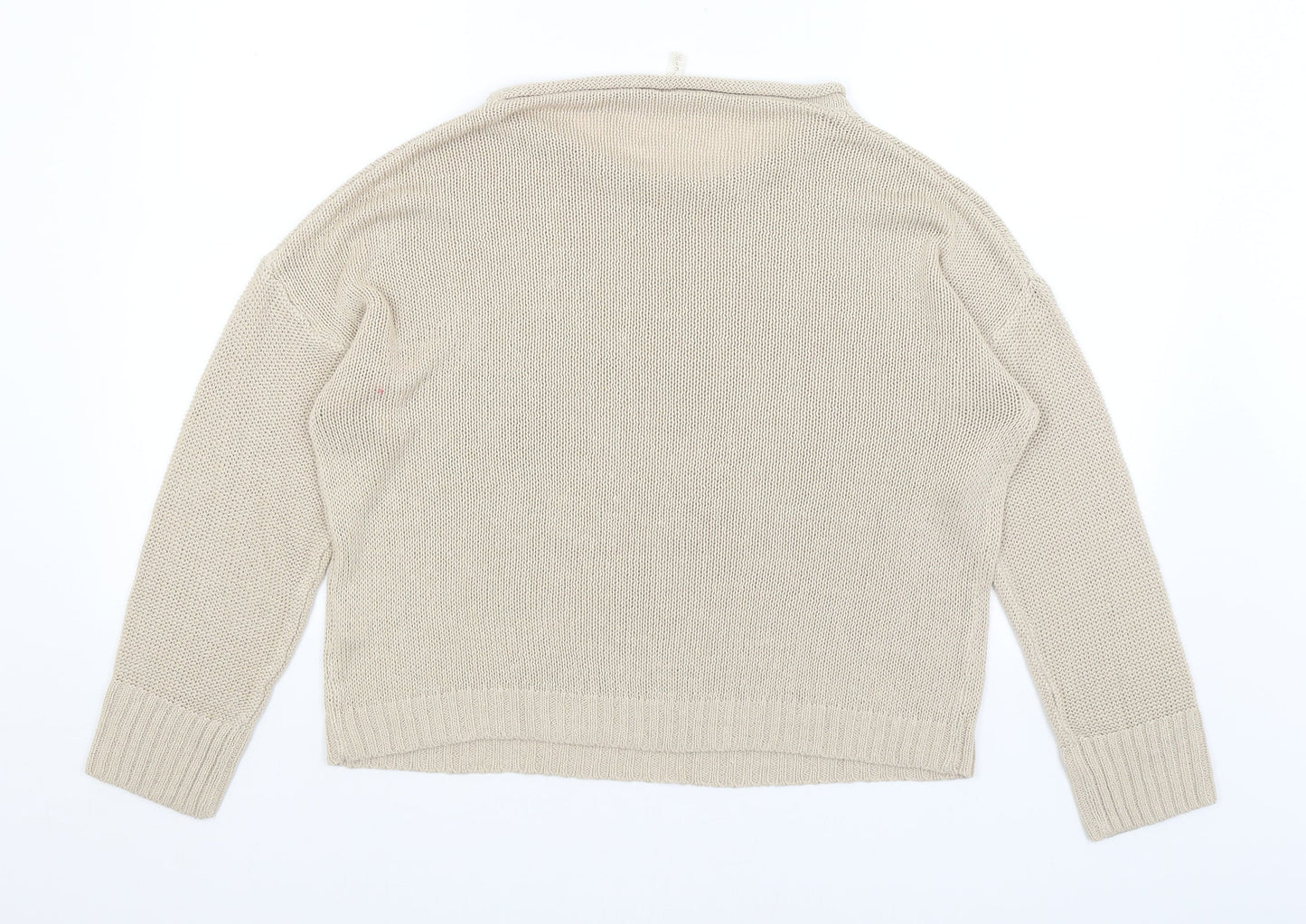 Basic Womens Beige   Pullover Jumper Size M