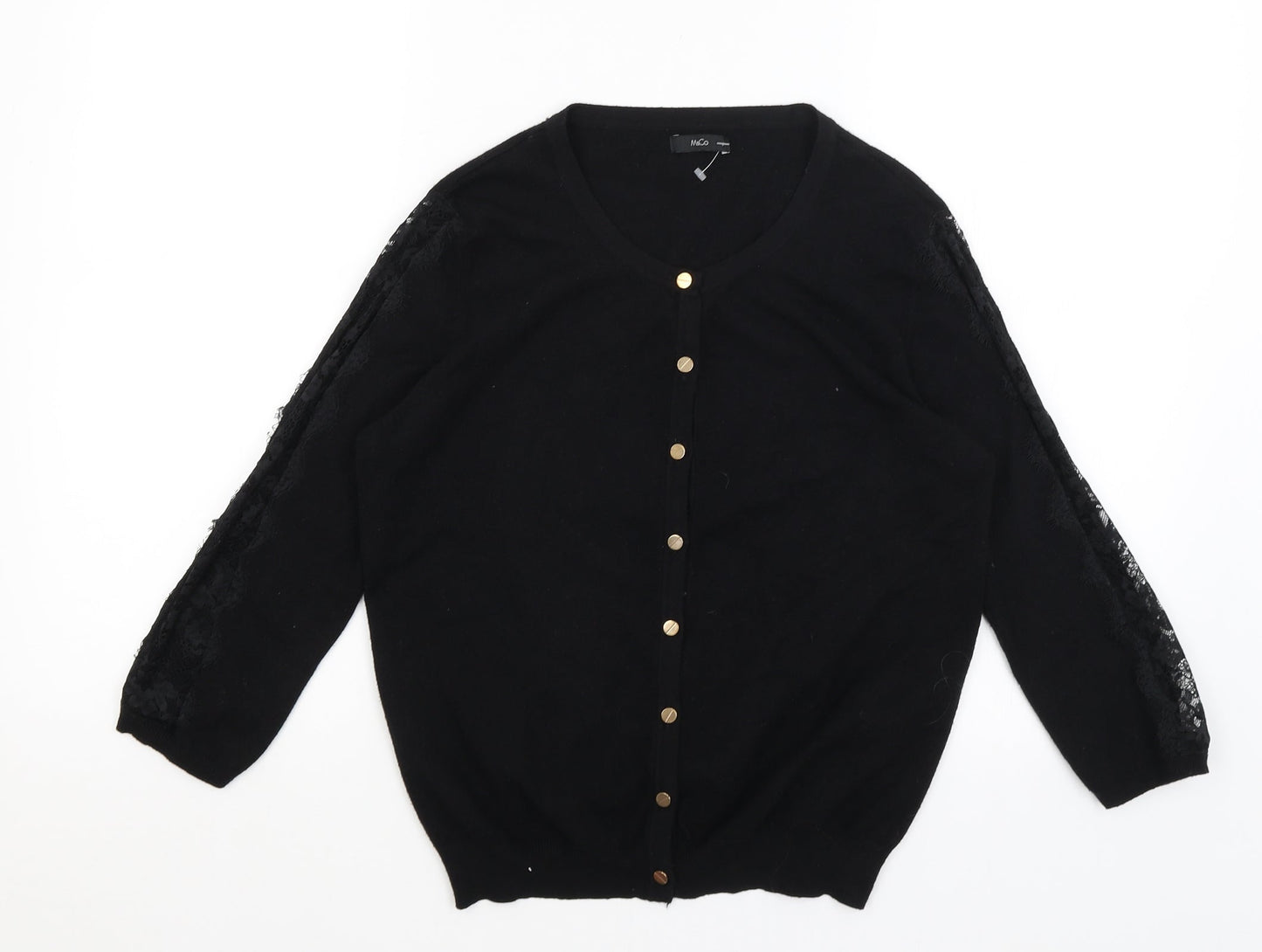 M&Co Womens Black   Cardigan Jumper Size 14