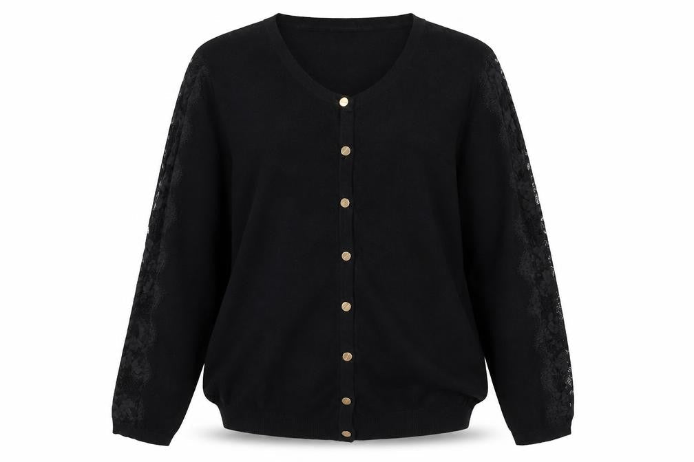 M&Co Womens Black   Cardigan Jumper Size 14