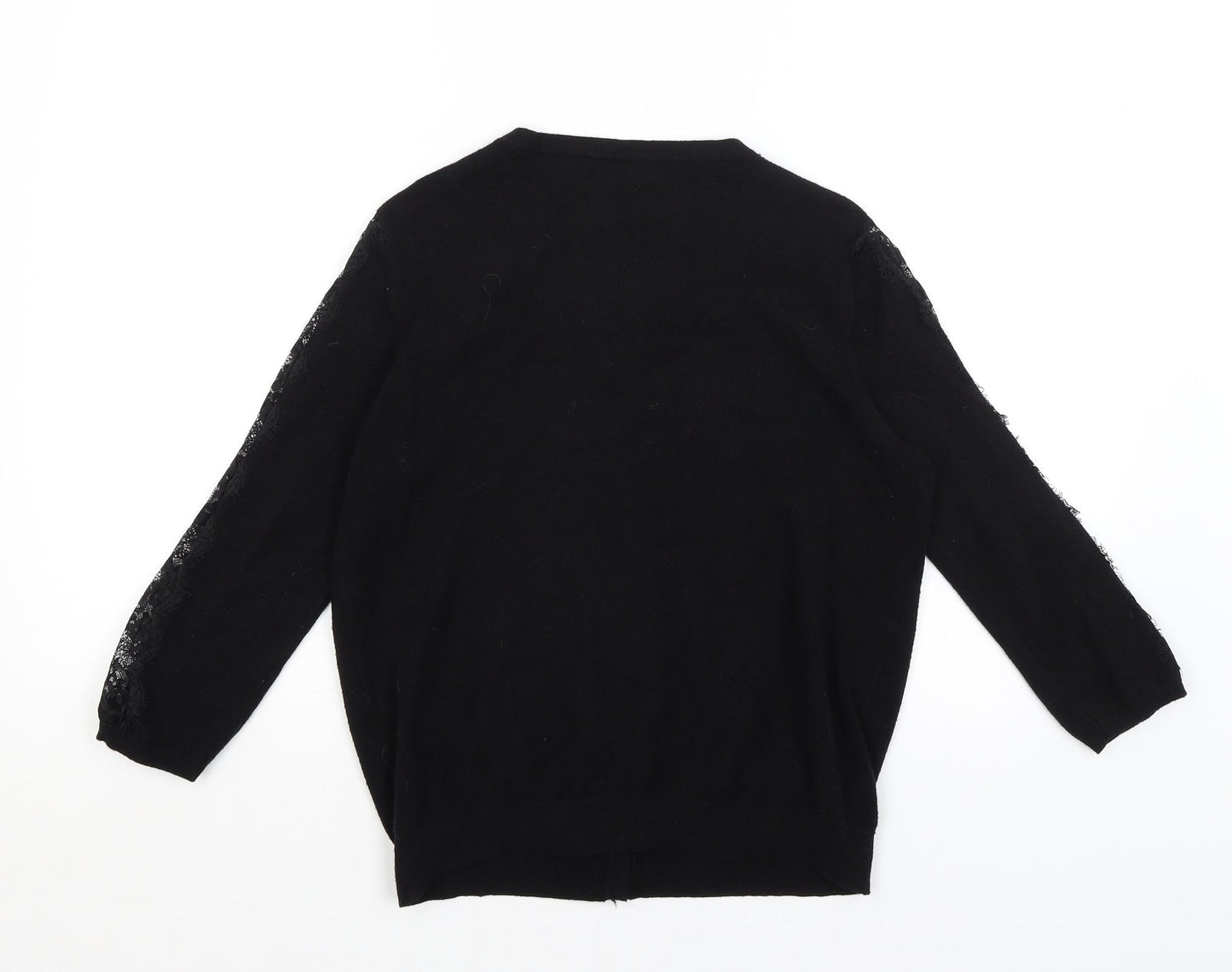 M&Co Womens Black   Cardigan Jumper Size 14