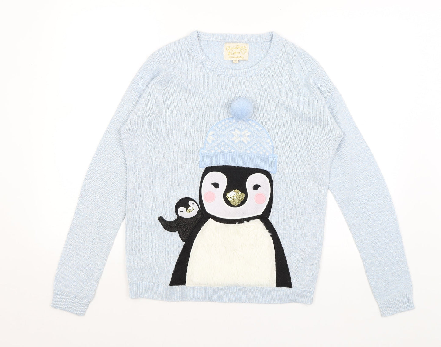 Preworn Womens Blue   Pullover Jumper Size 10  - Penguins