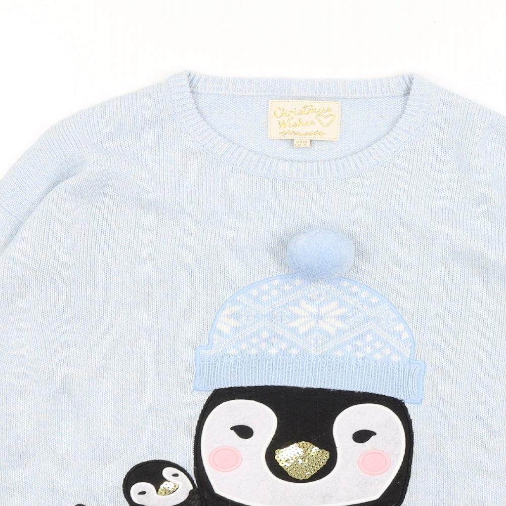 Preworn Womens Blue   Pullover Jumper Size 10  - Penguins
