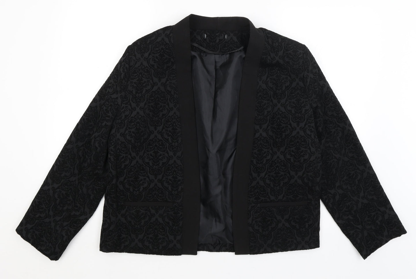 Atmosphere Womens Black Paisley  Jacket Blazer Size 16