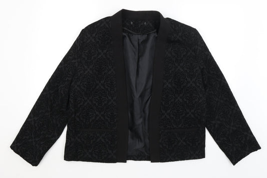 Atmosphere Womens Black Paisley  Jacket Blazer Size 16