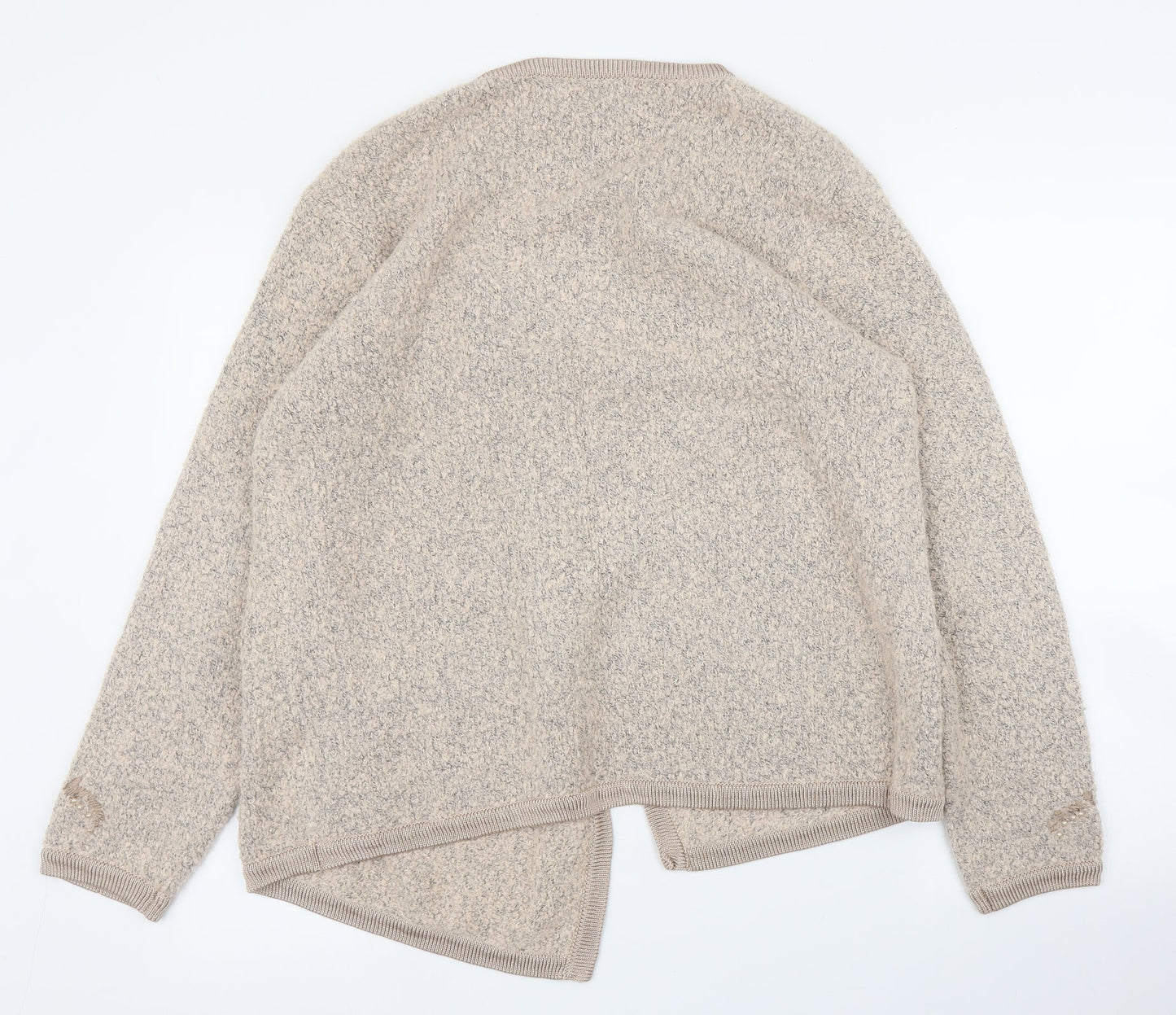 Amoretti Womens Beige  Rayon Cardigan Jumper Size XL