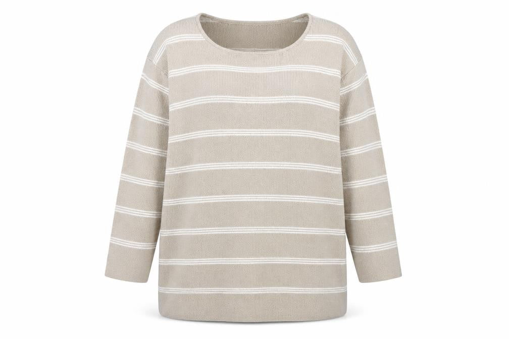 Berkertex Womens Beige Striped  Pullover Jumper Size 16