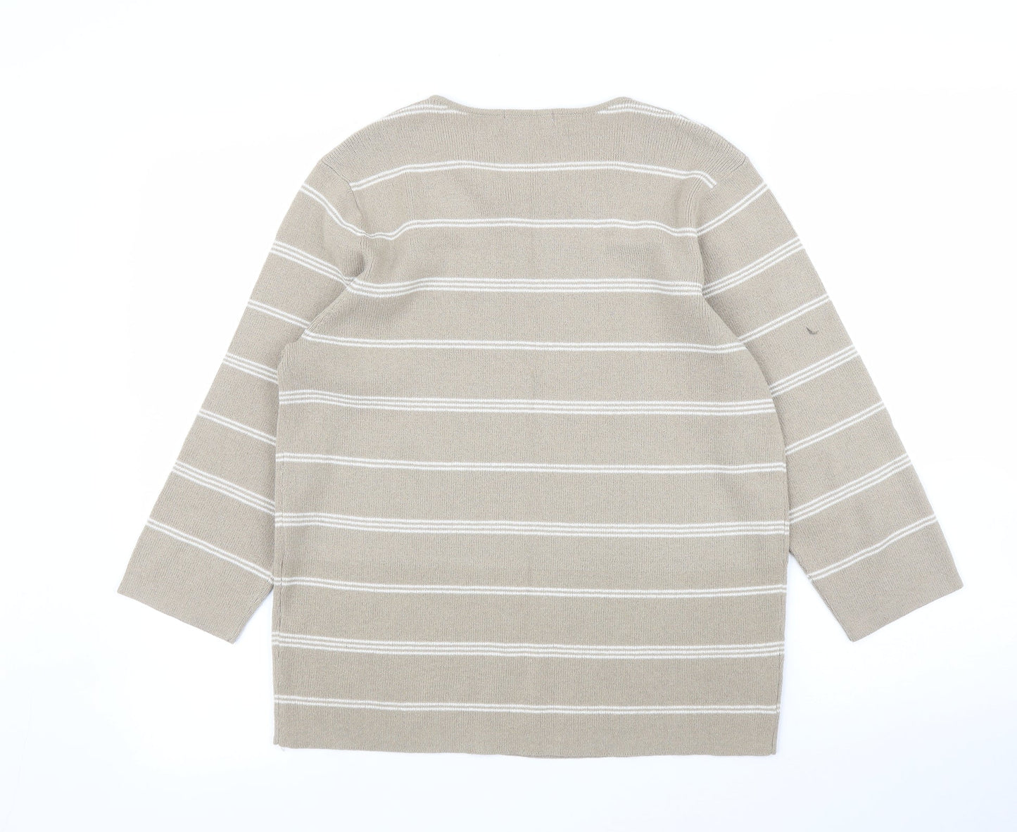 Berkertex Womens Beige Striped  Pullover Jumper Size 16