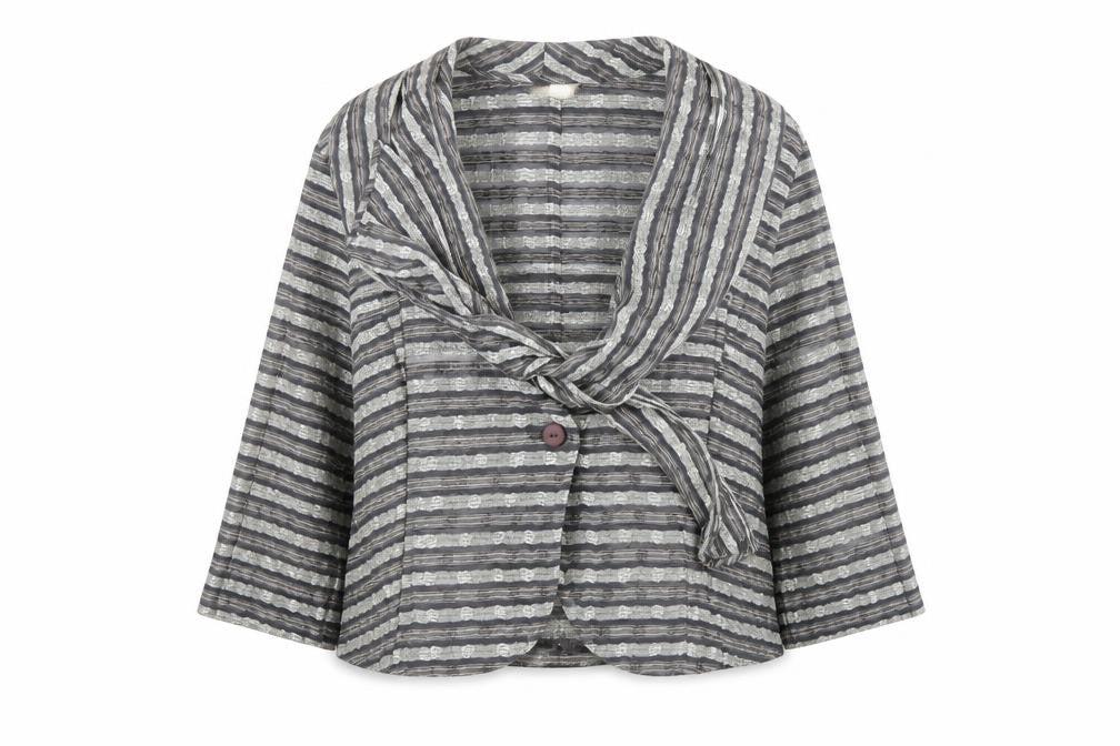 Minuet Womens Silver Striped  Cardigan Jumper Size 12