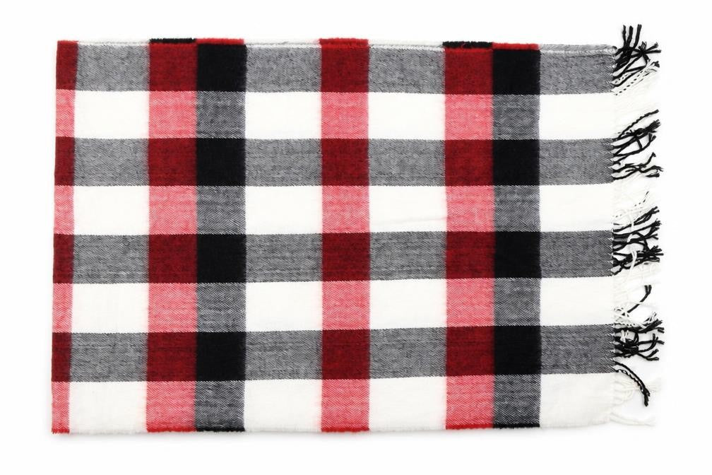 Miss Selfridge Womens White Check   Shawl/Wrap