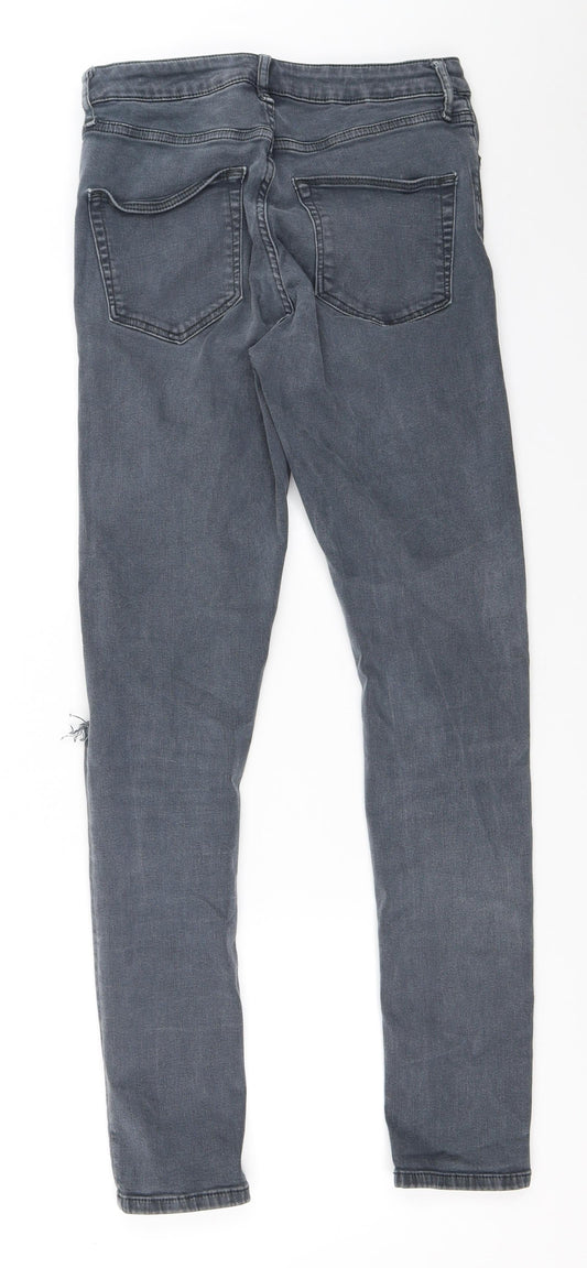 Topshop Womens Grey   Skinny Jeans Size 28 in L32 in - jamie jeans