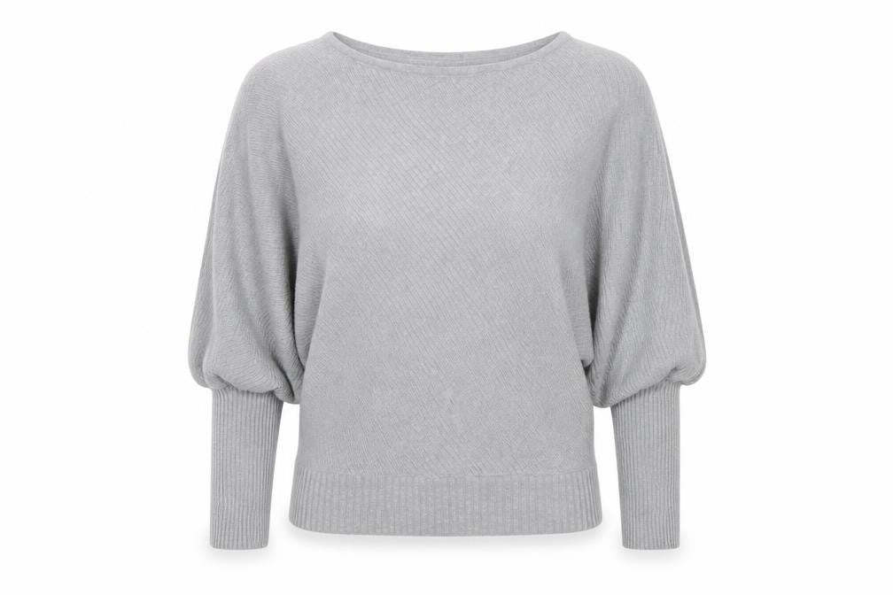 Yoins Womens Grey  Knit Pullover Jumper Size M  - Bat Wing