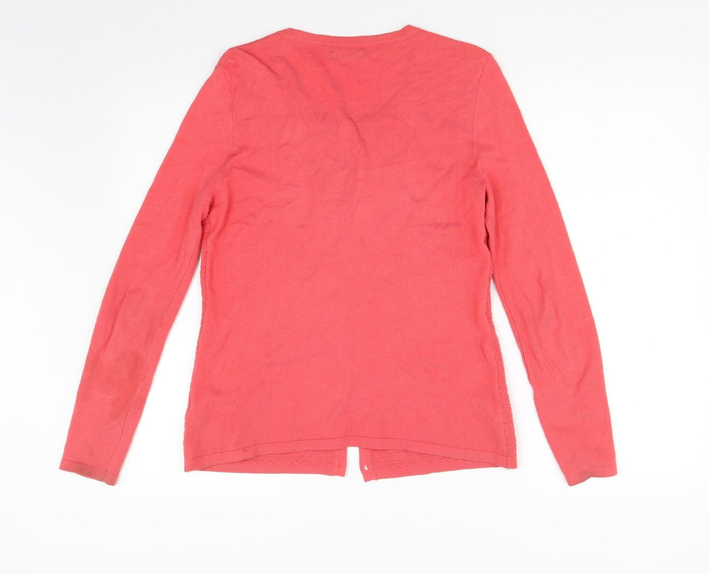 M&Co Womens Pink  Knit Cardigan Jumper Size 10