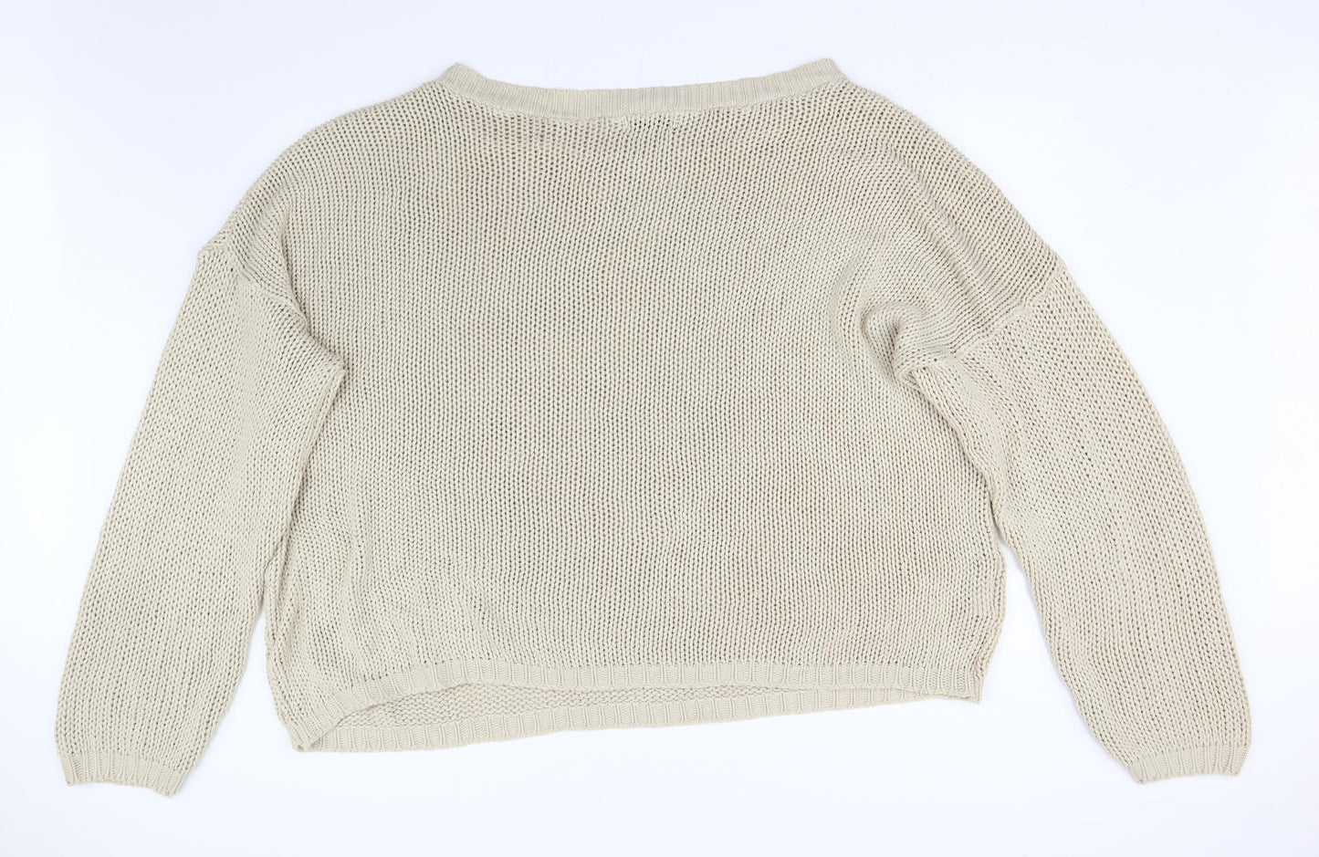 In the Style Womens Beige  Knit Pullover Jumper Size 16