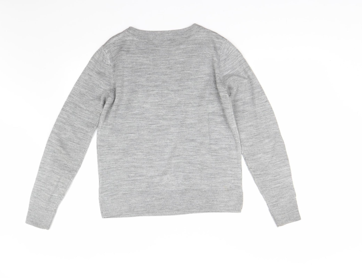 M&S Womens Grey  Knit Pullover Jumper Size S