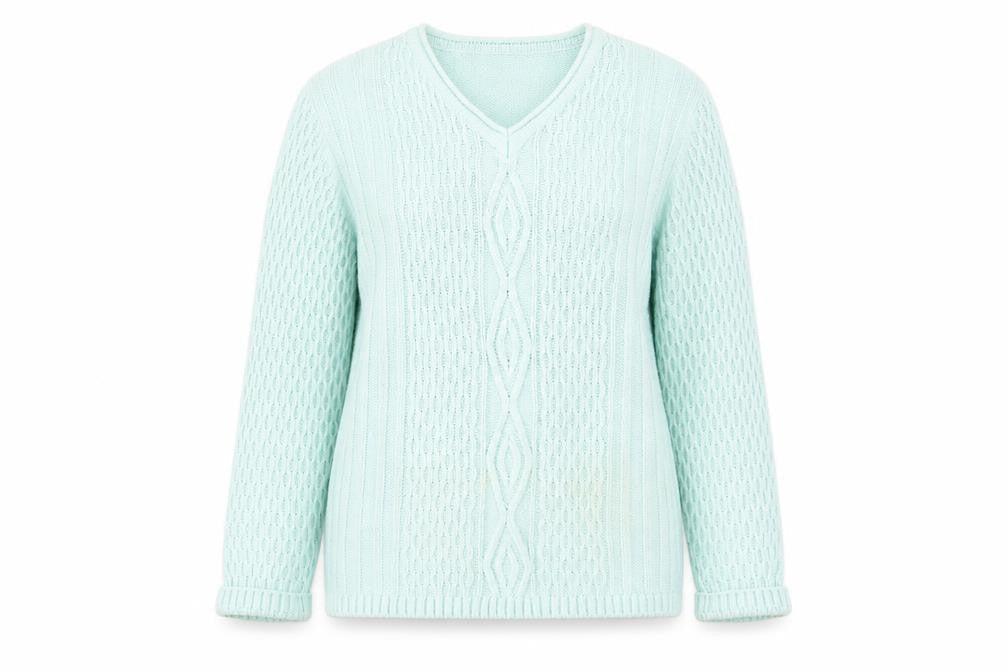 Isle Womens Green  Knit Pullover Jumper Size M