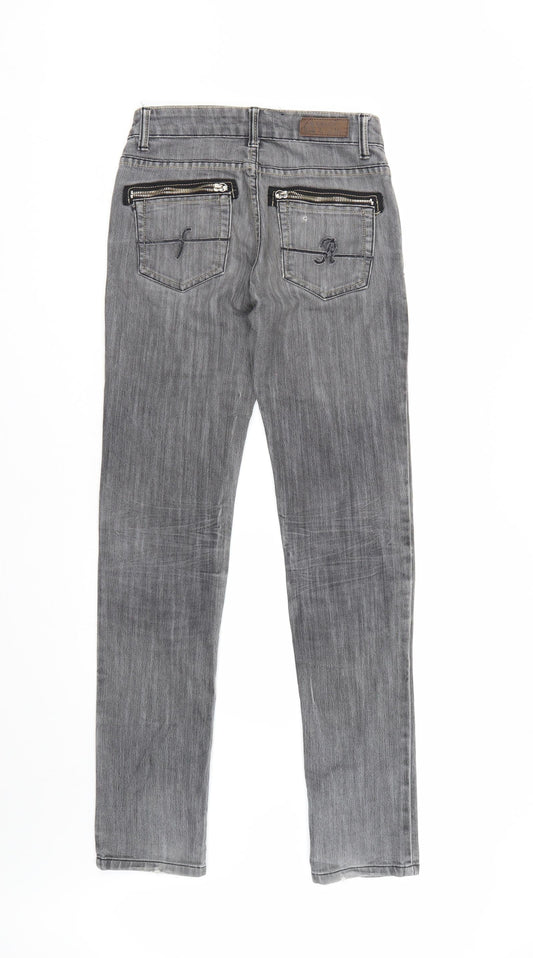 Vavell Womens Grey  Denim Skinny Jeans Size 8 L32 in