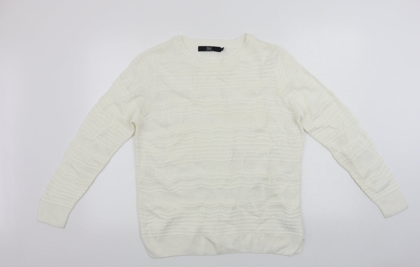 ISLE    Womens Ivory   Pullover Jumper Size L