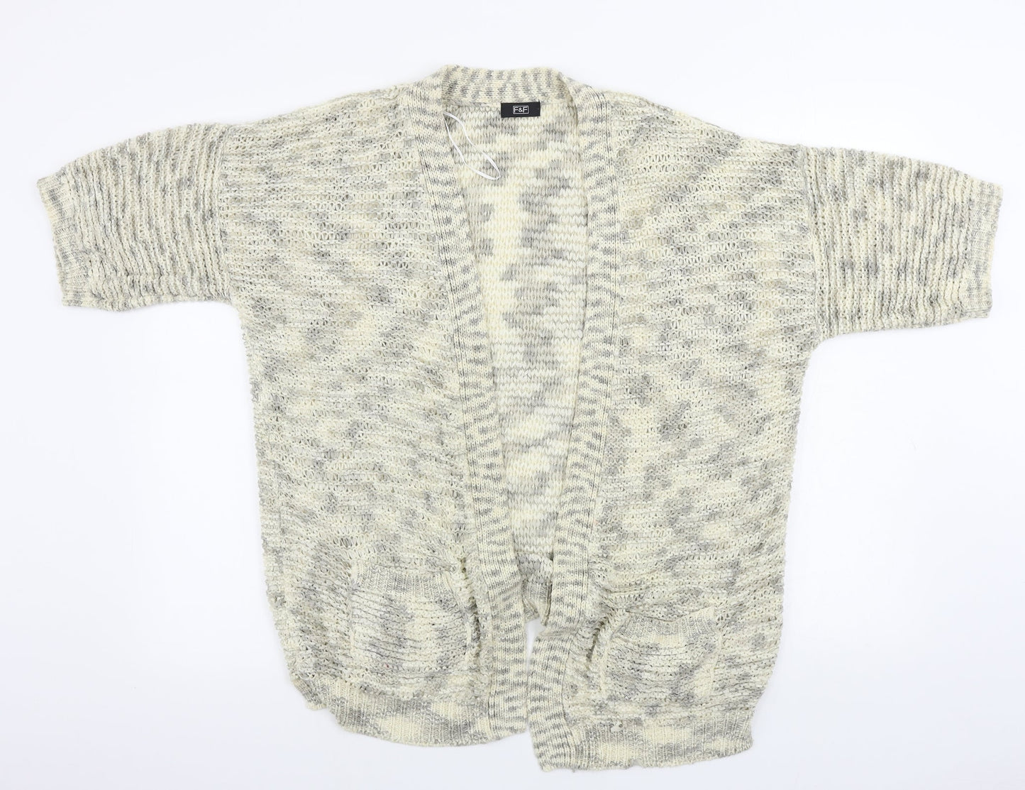 F&F Womens Beige   Cardigan Jumper Size 14