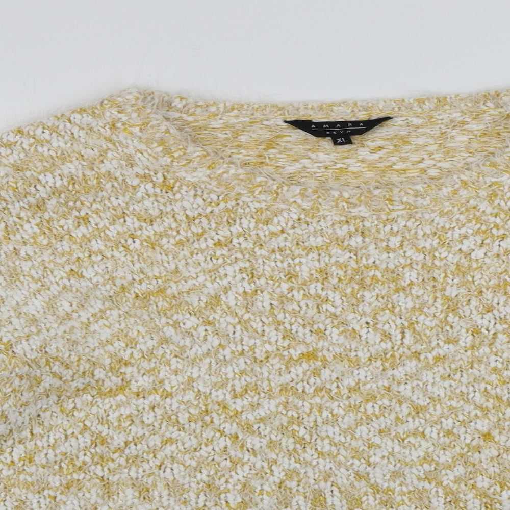 Amara Reya  Womens Orange   Pullover Jumper Size XL